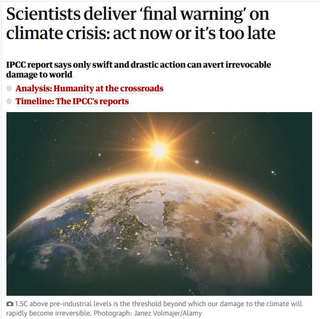 🚨 New IPCC report 🚨