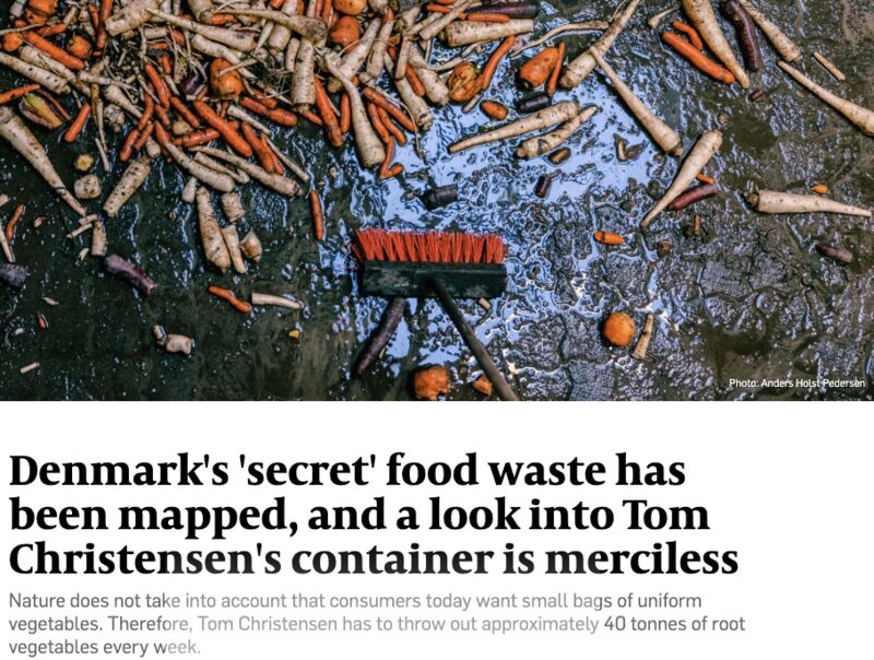 Danish on-farm food waste